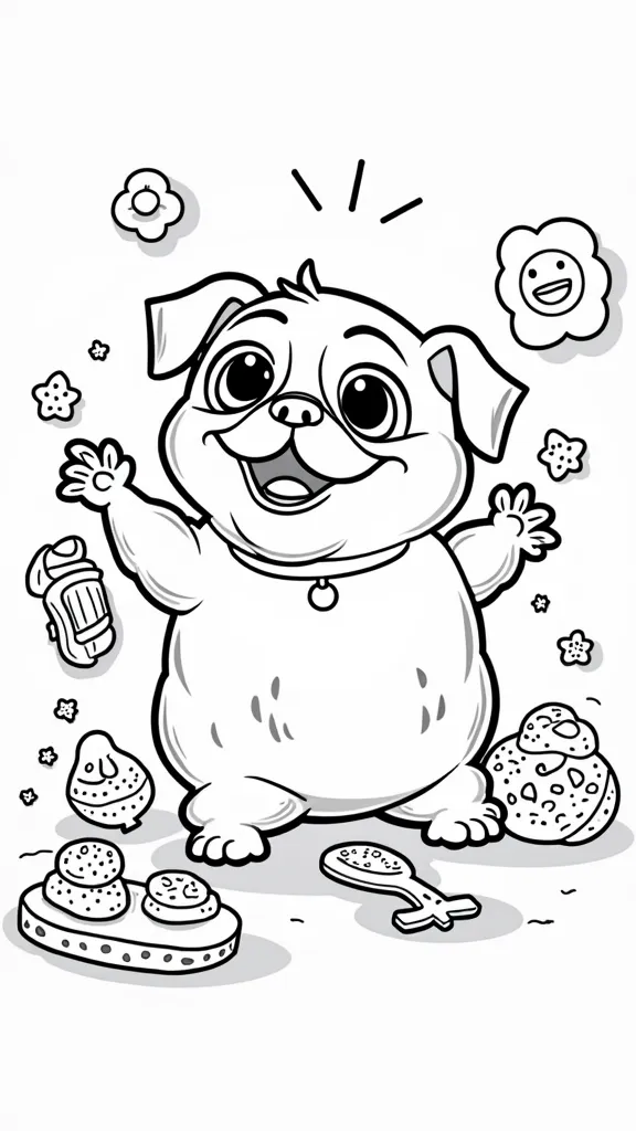 pig the pug coloring page